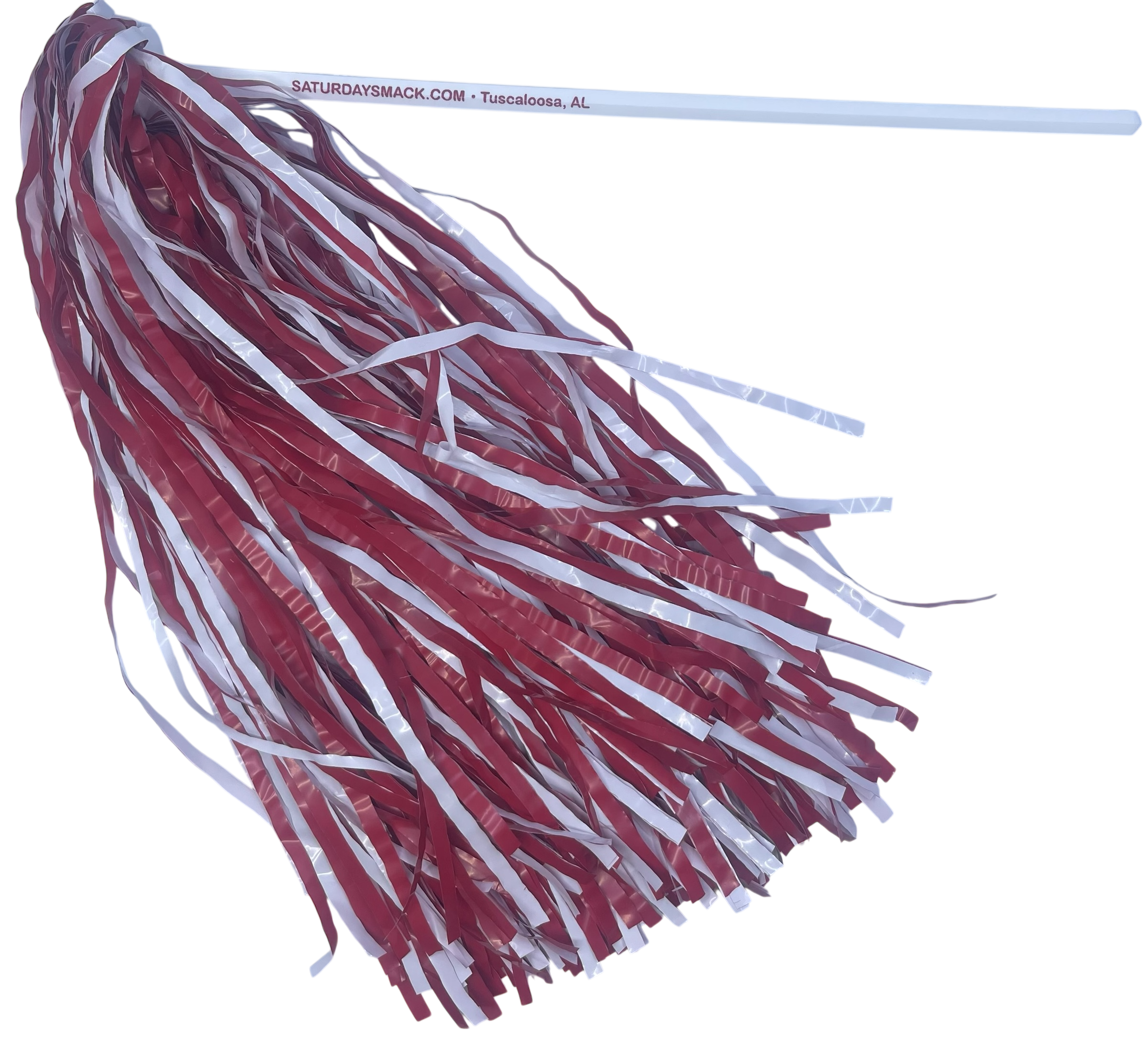 Saturday Smack Crimson/White Pom-Poms Gameday Shakers for Alabama Fans Plastic